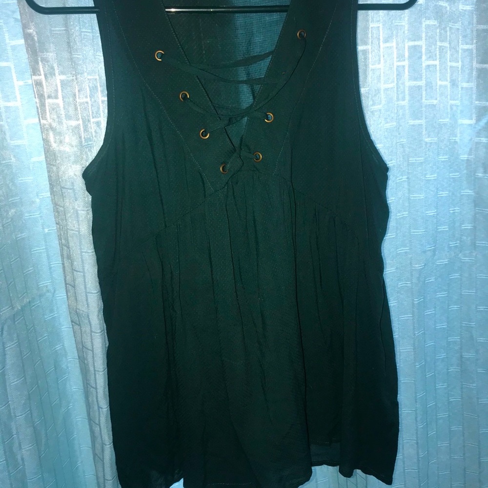 Teal sleeveless tunic